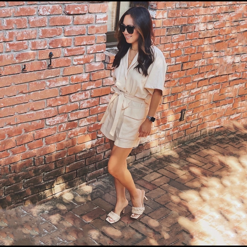 Zara back-vent romper